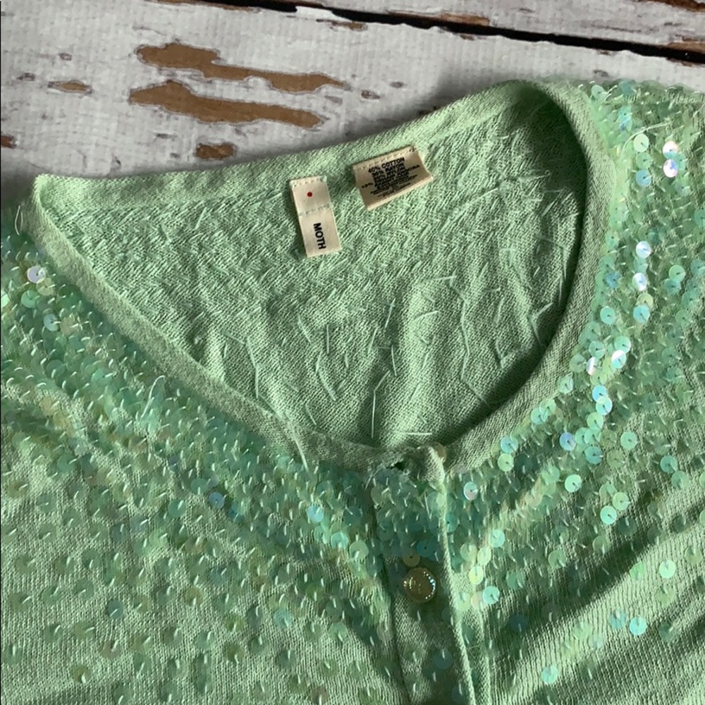 Anthropologie Moth brand mint cardigan size M